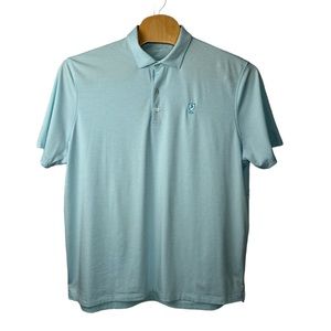 Johnnie‎ O Men's Blue & White Striped Short Sleeve Polo Size XXL